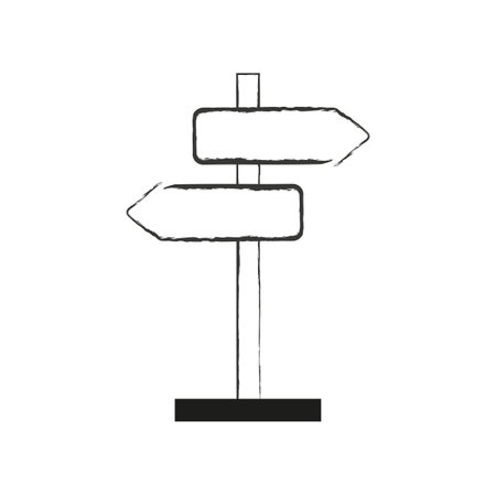 Road sign icon. Direction symbol. Vector illustration. EPS 10.のイラスト素材