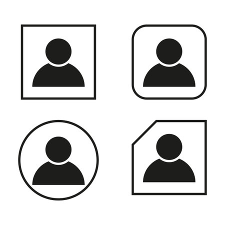 User icon set. Vector illustration. EPS 10.のイラスト素材