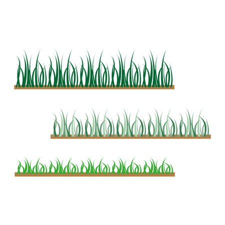 Grass leaves. Horizontal grass symbol. Vector illustration. EPS 10.のイラスト素材