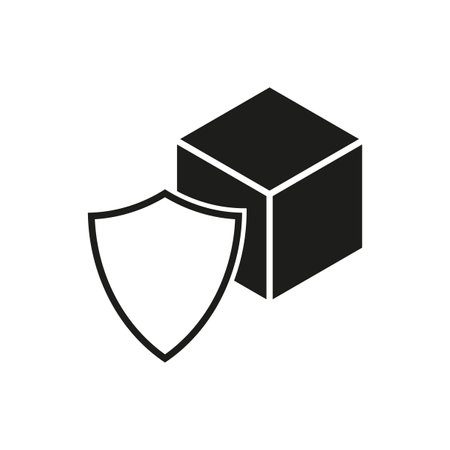 Package box protection security icon. Vector illustration. EPS 10.のイラスト素材