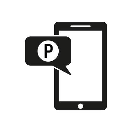 Phone parking bubble icon. Vector illustration. EPS 10.のイラスト素材