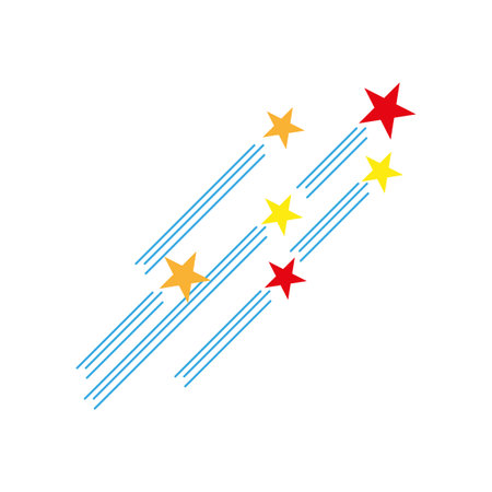 Star rise. Fireworks symbol. Congratulations sign. Nomination presentation.のイラスト素材
