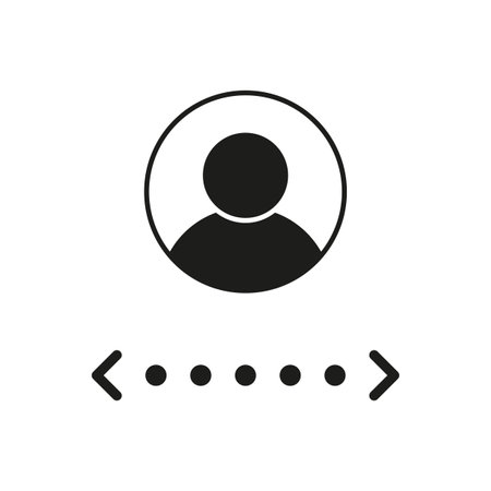 Businessman choice icon in user interface.のイラスト素材