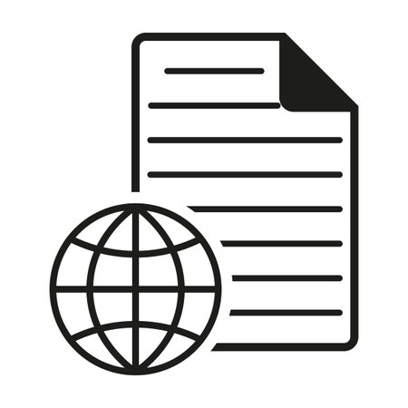 Global document icon.のイラスト素材