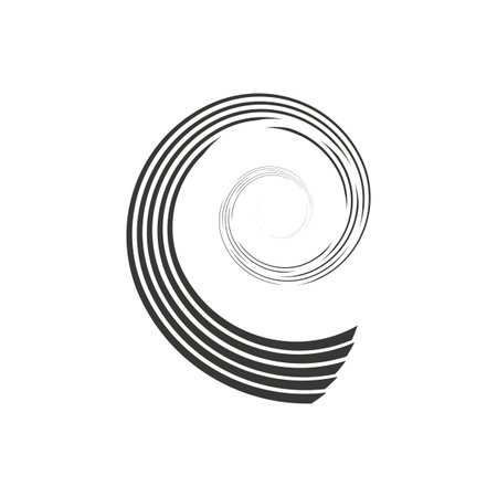 Spiral motion design. Elegance in simplicity. Vector illustration. EPS 10.のイラスト素材