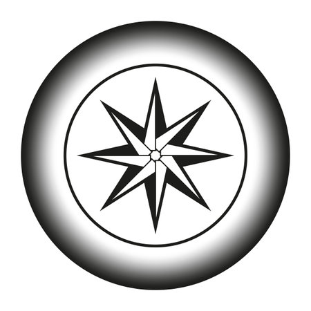Compass rose navigation icon. Directional star symbol. Vector illustration. EPS 10.のイラスト素材
