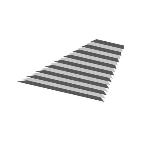 Abstract Vector stair steps pattern. Geometric grayscale staircase design. Optical illusion of space.のイラスト素材