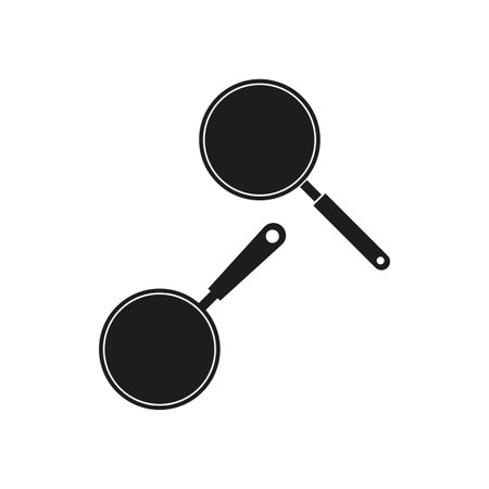 Magnifying glass icon. Search tool symbol. Simple vector illustration. Black and white.のイラスト素材
