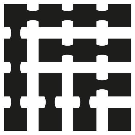 Abstract geometric pattern. Black and white design. Square and curve shapes. Vector illustration.のイラスト素材