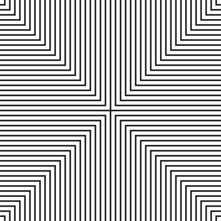 Abstract line pattern. Geometric intersecting lines. Black and white design. Vector illustration.のイラスト素材