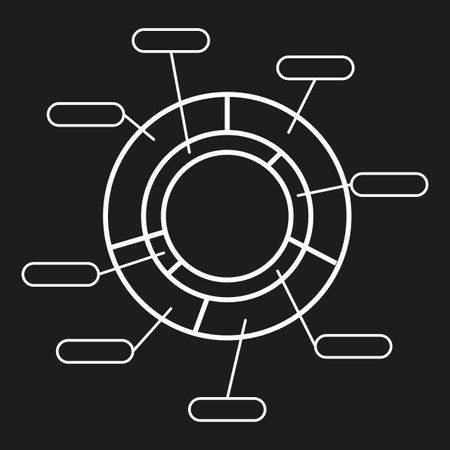 Diagram chart icon. Infographic structure. Circular vector graph. Data visualization symbol.のイラスト素材