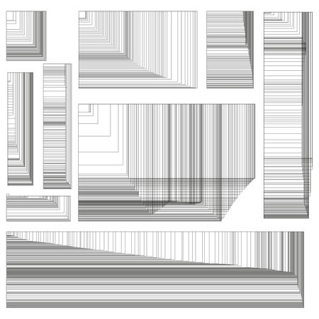 Abstract line pattern. Geometric stripes vector. Vertical line elements. Black and white layout.のイラスト素材