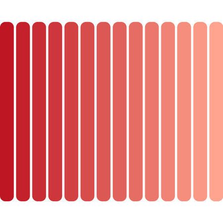 Red gradient bars. Soft column form. Simple vector icon. Horizontal color palette.のイラスト素材