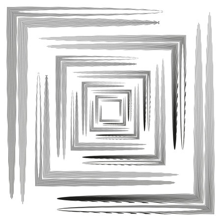 Abstract square forms. Brush stroke texture. Dynamic geometric pattern. Vector modern artのイラスト素材