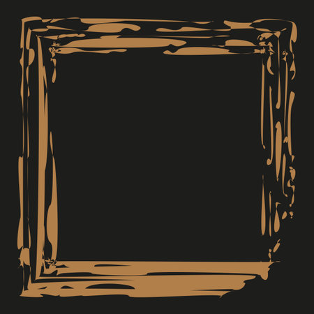 Distressed grunge frame. Abstract textured border. Hand drawn Vector element. Rough brush stroke. EPS 10.のイラスト素材