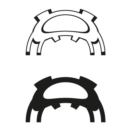 Abstract grunge shape. Black white rough texture. Hand drawn Vector form. Minimalist element illustration. EPS 10.のイラスト素材