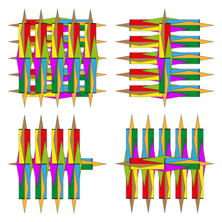 Color pencil pattern. Repeating vertical stripes. Abstract geometric lines. Vector graphic composition. EPS 10.のイラスト素材