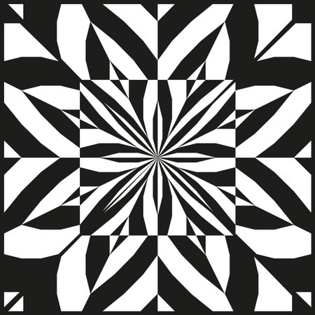 Radial geometric pattern. Dynamic line shape. Black white explosion. Vector abstract background. EPS 10.のイラスト素材
