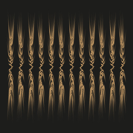 Abstract vertical lines. Dynamic stripe pattern. Brown gold Vector. Dark background illustration. EPS 10.のイラスト素材