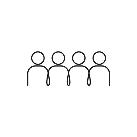 Business people group. Teamwork concept icon. Human figures symbol. Vector collaboration emblem. EPS 10.のイラスト素材