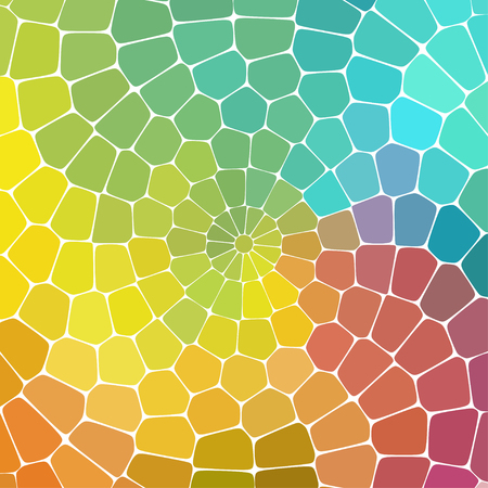 Color magic pattern of geometric shapes. Colorful mosaic banner, spiral curl background.のイラスト素材