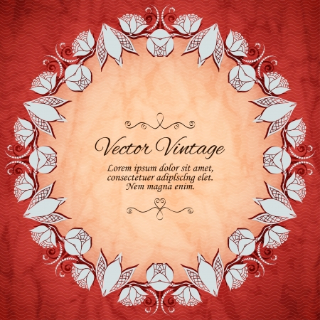 Elegant Indian ornamentation on a  beautiful background. Stylish design. Can be used as a greeting card or wedding invitation. Mandala.のイラスト素材