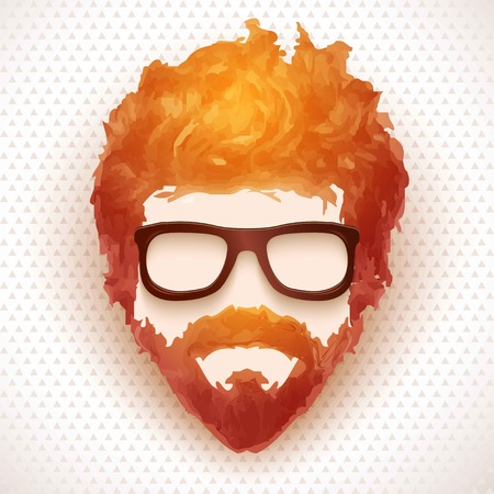 Hipster man. Vector illustrationのイラスト素材