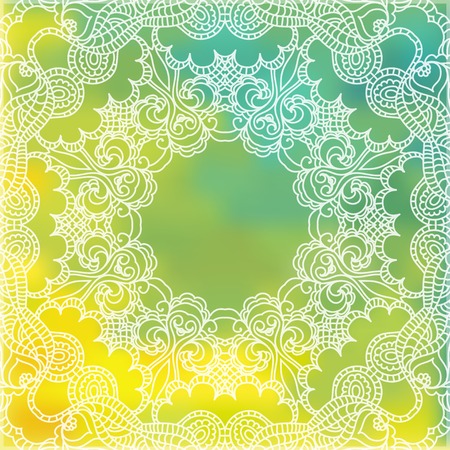 Elegant Indian ornamentation on a dark background. Stylish design. Can be used as a greeting card or wedding invitationのイラスト素材