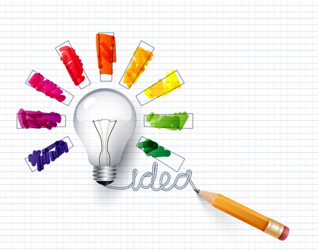 Idea. Design of progress bar, loading creativityのイラスト素材