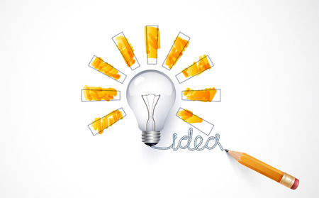Idea. Design of progress bar, loading creativityのイラスト素材