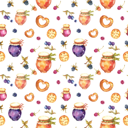 Forest berries, berry jamの写真素材