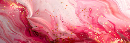Liquid abstract pink marble texture watercolor painting, alcohol ink backgroundの写真素材