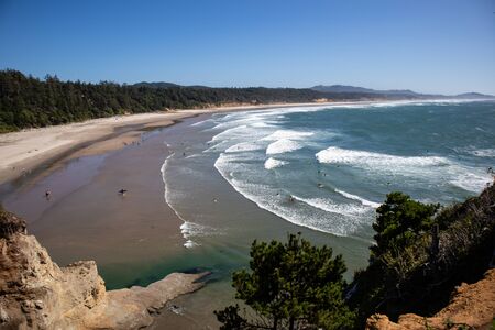 Otter Crest State Scenic Viewpoint at Devils Punch Bowl, Otter Rock, Oregon in August