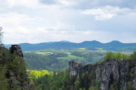 beautiful spring mountains and rocks somewhere in germany