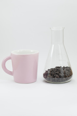 Coffee beans and cup の写真素材