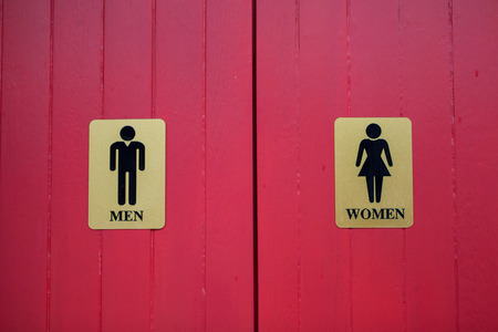 Female and Male, Toilet Doorsの写真素材