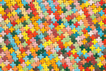 Colorful bricksの写真素材