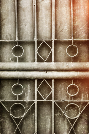 old metal door with sunlightの写真素材