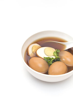 Thai food called "Kai Palo" or "Pa-Lo", eggs boiled in the gravyの写真素材