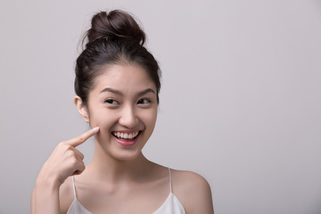 Beauty woman portrait. Skin and face care conceptの写真素材