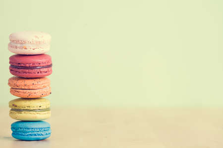 Colorful Macaroons- vintage style effect pictureの写真素材