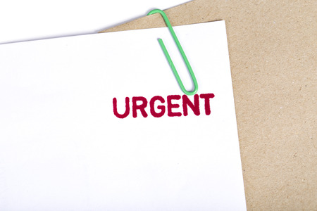 Close up urgent document in the officeの写真素材