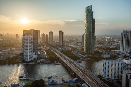 Landscape of River in Bangkok city
