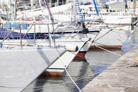 Marine parking of boats and yachts in Hakodate, Japna