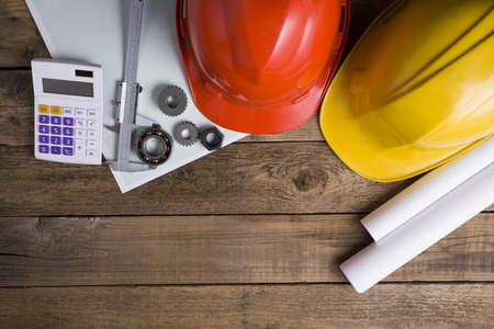 engineer desk background ,project ideas conceptの写真素材