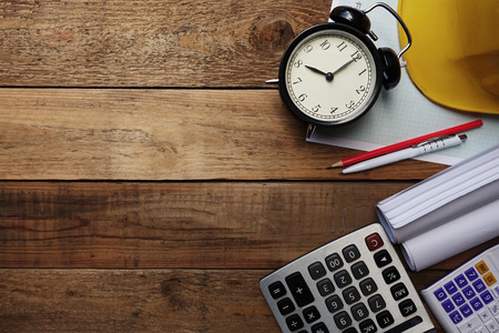 engineer desk background ,project ideas conceptの写真素材