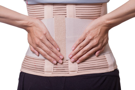 Back support for muscle back on white backgroundの写真素材