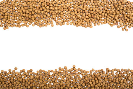 dog food on white backgroundの写真素材