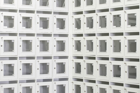 Room with white file cabinets