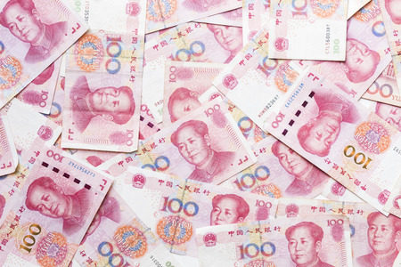 china money 100 bank note backgroundの写真素材